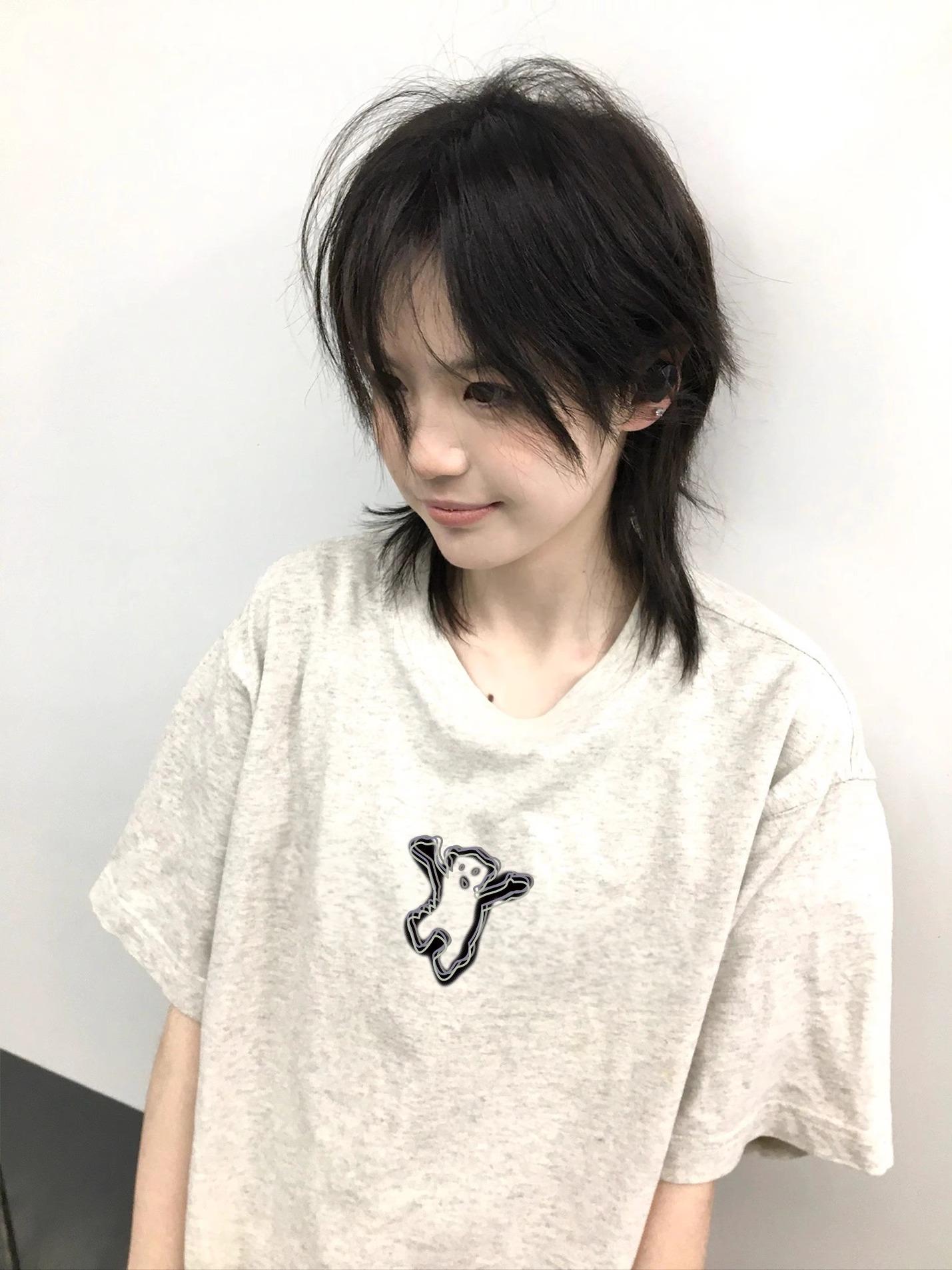 

Женская футболка из серого хлопка свободного кроя с коротким рукавом - издание Лето 2025 L хизер серый