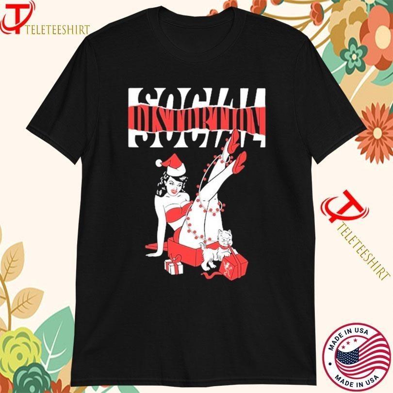 Social Distortion Torn Logo Holiday Pinup Christmas TShirt Unisex T-Shirt M