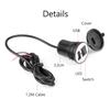DIY Motorcycle Usb Charger Universal Motorcycle Handlebar Usb Charger with Switch 12V Car Power Bank Mobile Phone Charger Device