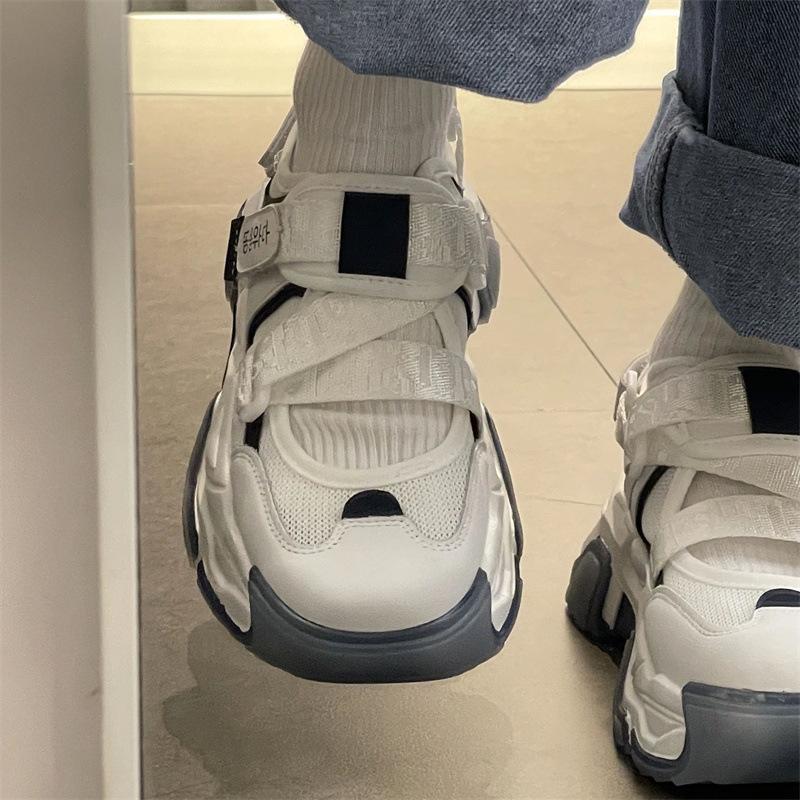Sandales de sport ajourées nouvelle collection automne maille respirante chaussures de papa bleu brumeux sport loisirs