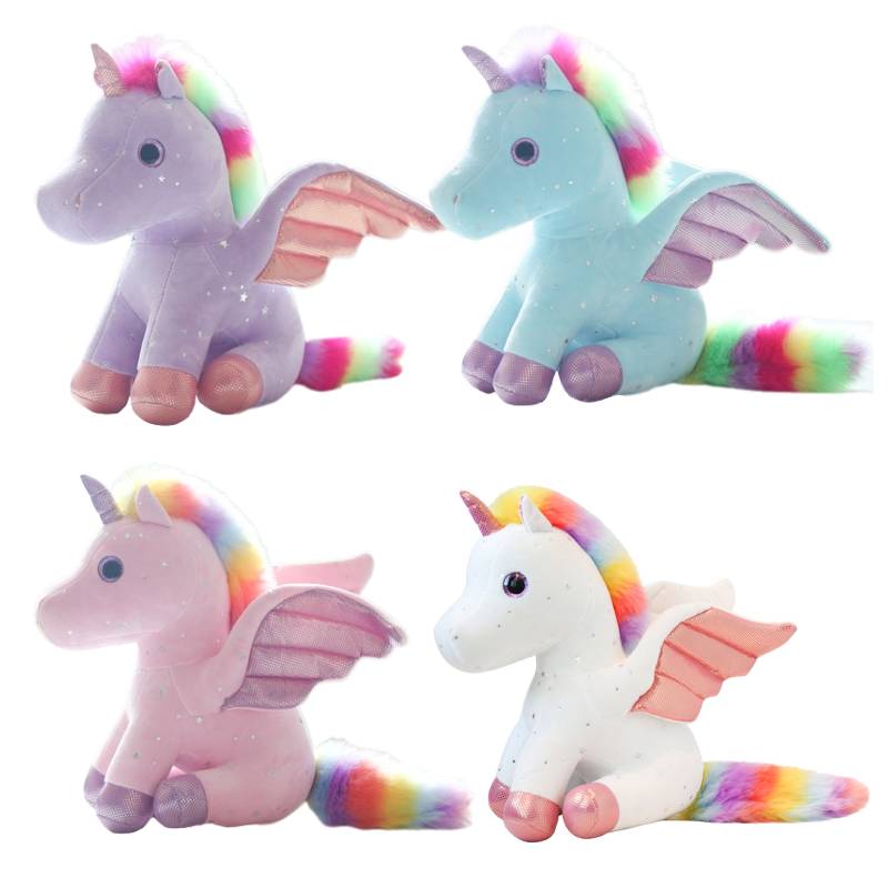 Rainbow Starry Sky Unicorn Plush Doll Stuffed Toy Children Kids Gift Birthday