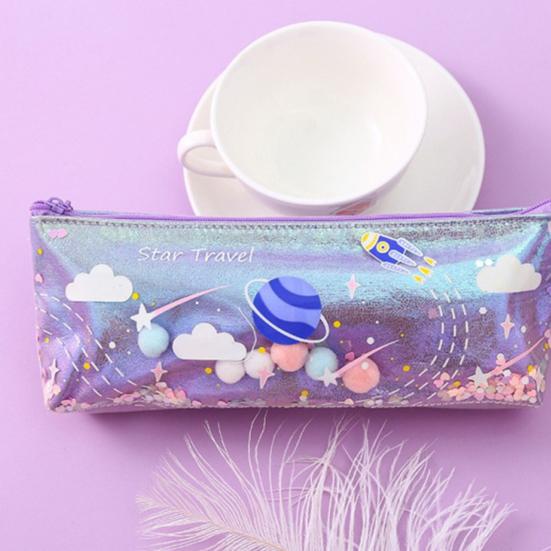 Pencil Case Rectangular Waterproof Stationery Bag with Multiple Compartments Pencil Pouch for Pens Erasers Rulers School Office Supplies