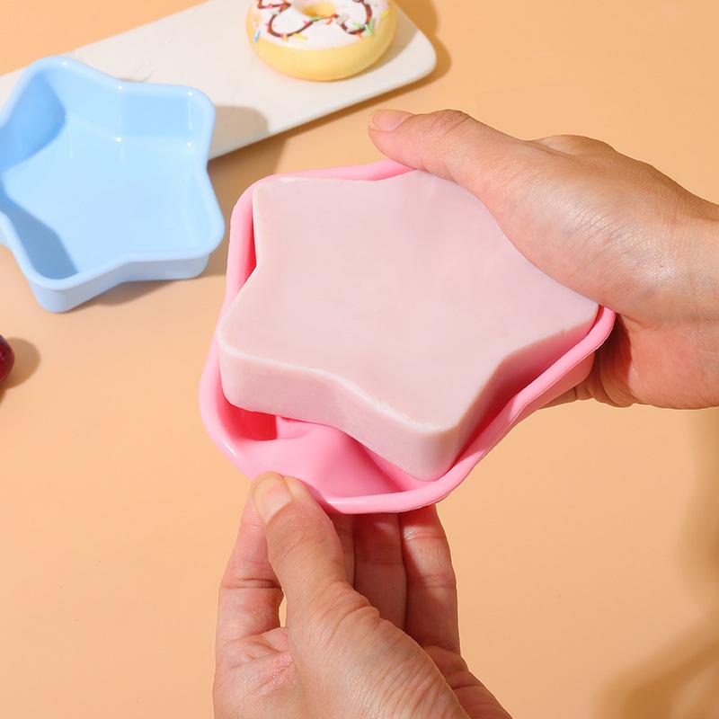 

3D Star Shape Christmas Silicone Baking Mold for Mousse Cake Chocolate Jello (BPA-Free,No FDA Certified) Pink