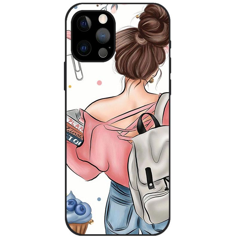 For iPhone 12 Pro Case iPhone12 Pro Bumper Silicon TPU Soft Phone Cover For iPhone 12 Pro Max / 12 Mini Case Cartoon Funda 12Pro