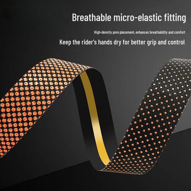Dual-Color Shock-Absorbing, Anti-Slip, Stain-Resistant, Breathable, Washable Mountain Bike Handlebar Tape for Comfort