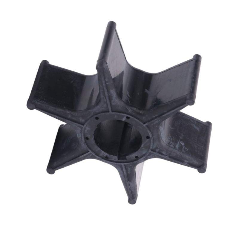 Water Pump Impeller for Outboard Motor Maintenance, Six Curved Rubber Blades with Integrated Hub and Keyed Center Bore 18-3250 500337 19210-ZW1-B02