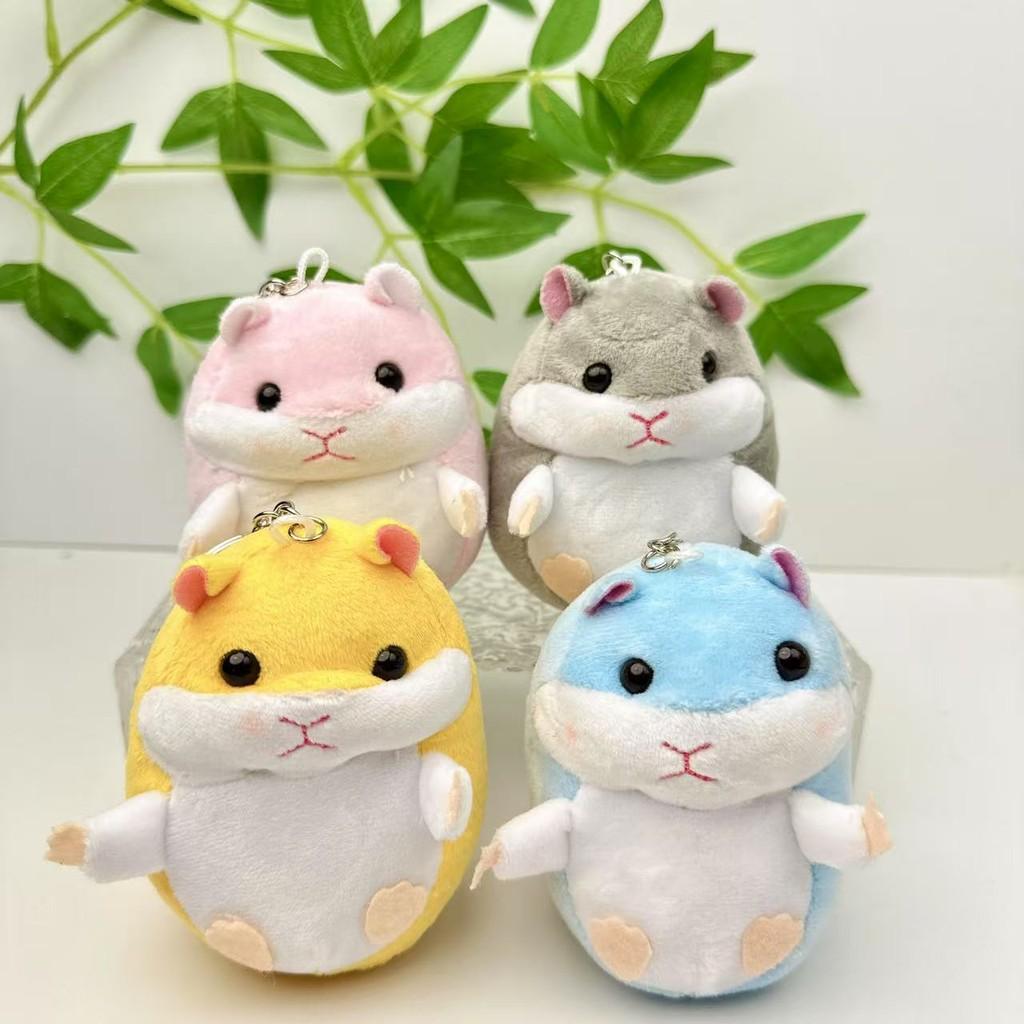 Plush Hamtaro Hamster Keychain With Hanging Chain For Outdoor And Carry Daily