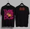 Camiseta Curta Preta Temple of The Dog Band Tour Lado Duplo Presente Fofa BL084 Camiseta Unissex
