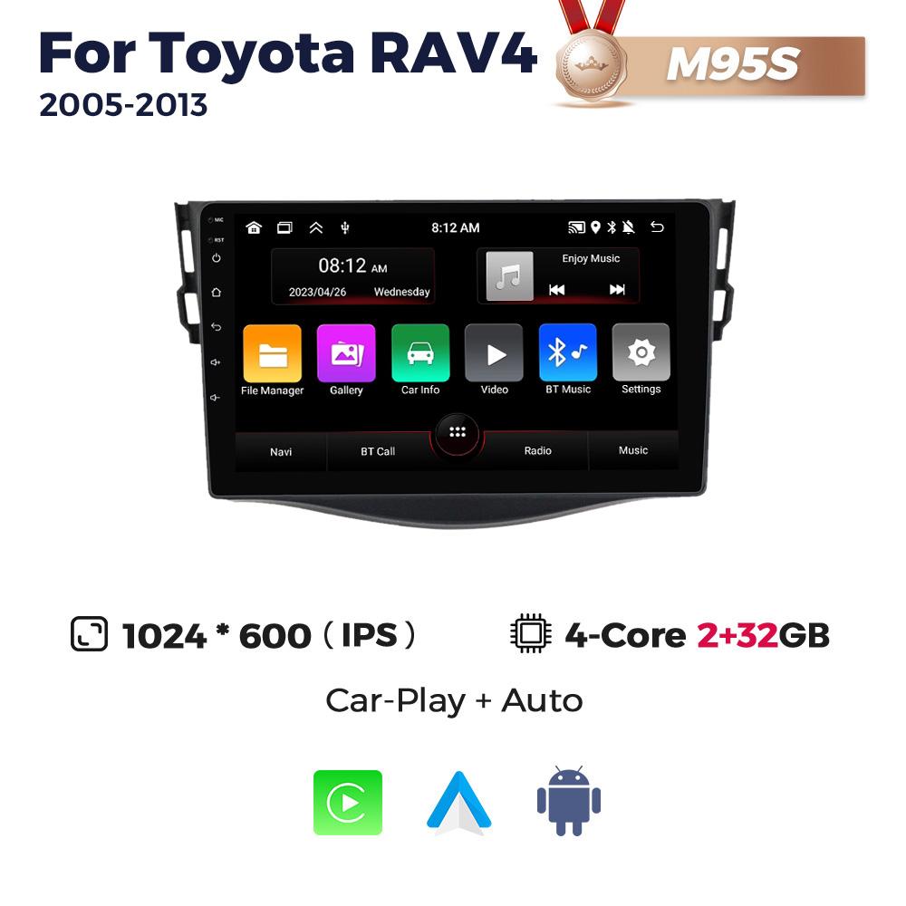 8-Core 8+256G Android Auto Wireless Carplay Car Radio For Toyota RAV4 Rav 4 2005-2013 Multimedia Player 2Din DSP Navigation GPS