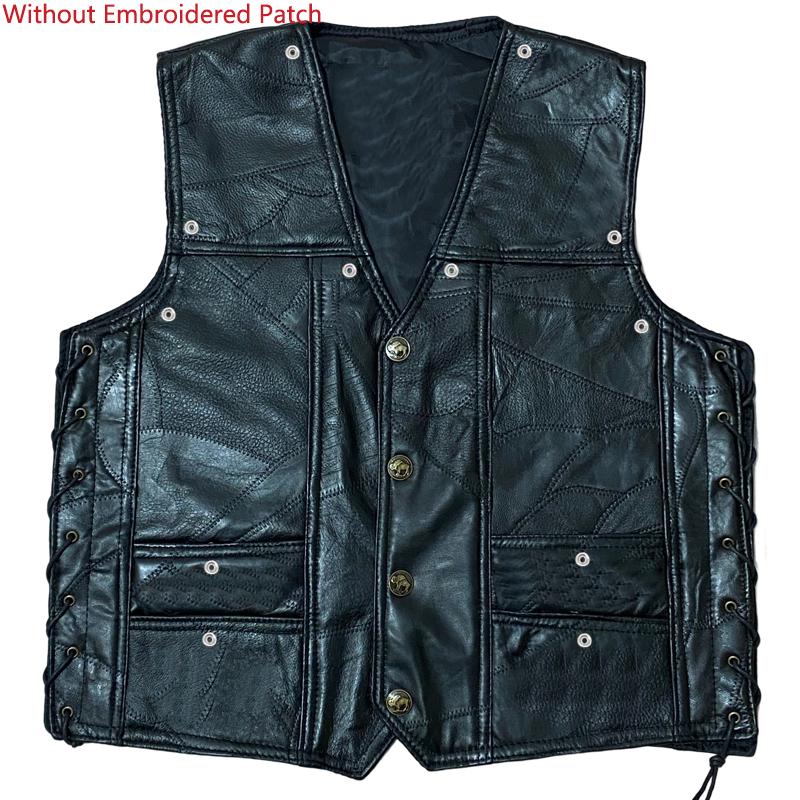 Trendy Men's And Denim Horse Oversized Embroidered Vest With Sleeveless Personalized Casual Camisole Braiding the thread Braiding the thread 06-1