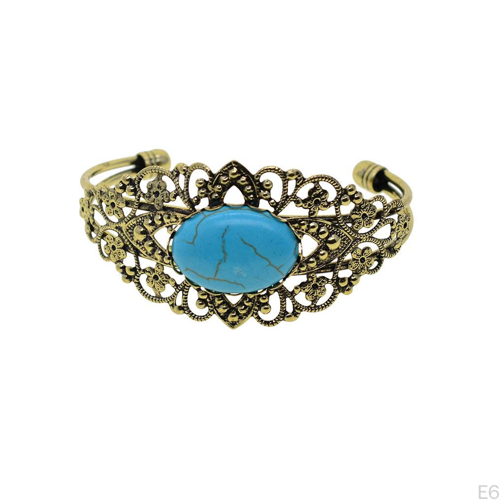 2 Piece DIY Filigree Flower Bracelets Bangle Blank Base Oval Cabochons Charms Bezel Tray Setting