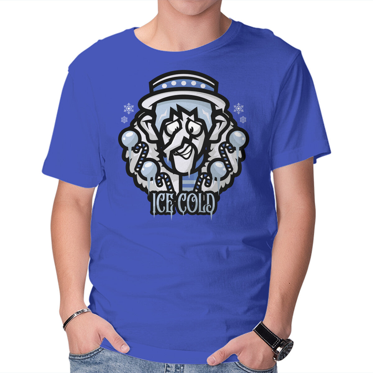 Unisex Crew Neck T-Shirt Ice Cold Graphic Short Sleeve Casual Tee S