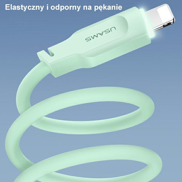 Usams Kabel Usb-C Na Lightning 20W 1,2Mpd Fast Charging Lithe Series Czarny/Black Sj566Usb01 (Us-Sj566)