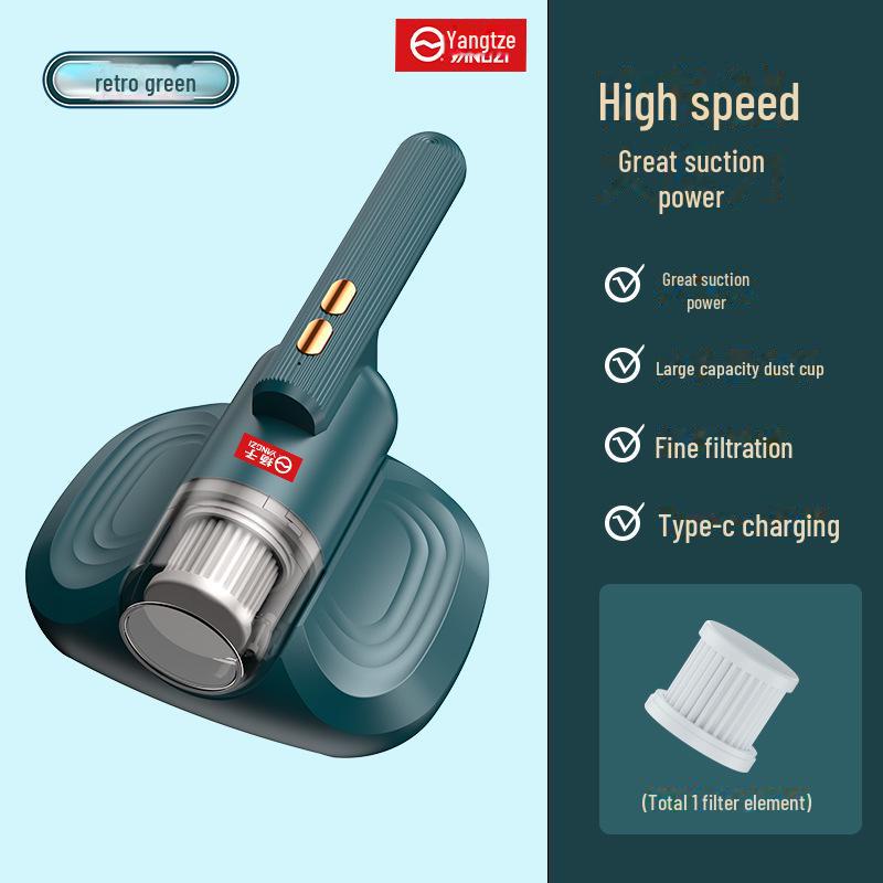 

Yangzi портативный беспроводной пылесос для удаления клещей с синей подсветкой для домашнего использования green зелёный