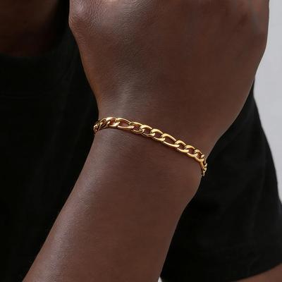 Hip Hop Punk Stainless Steel NK Chain Bracelet for Women Retro Simple Adjustable Bracelets Trendy Party Jewelry Accessories
