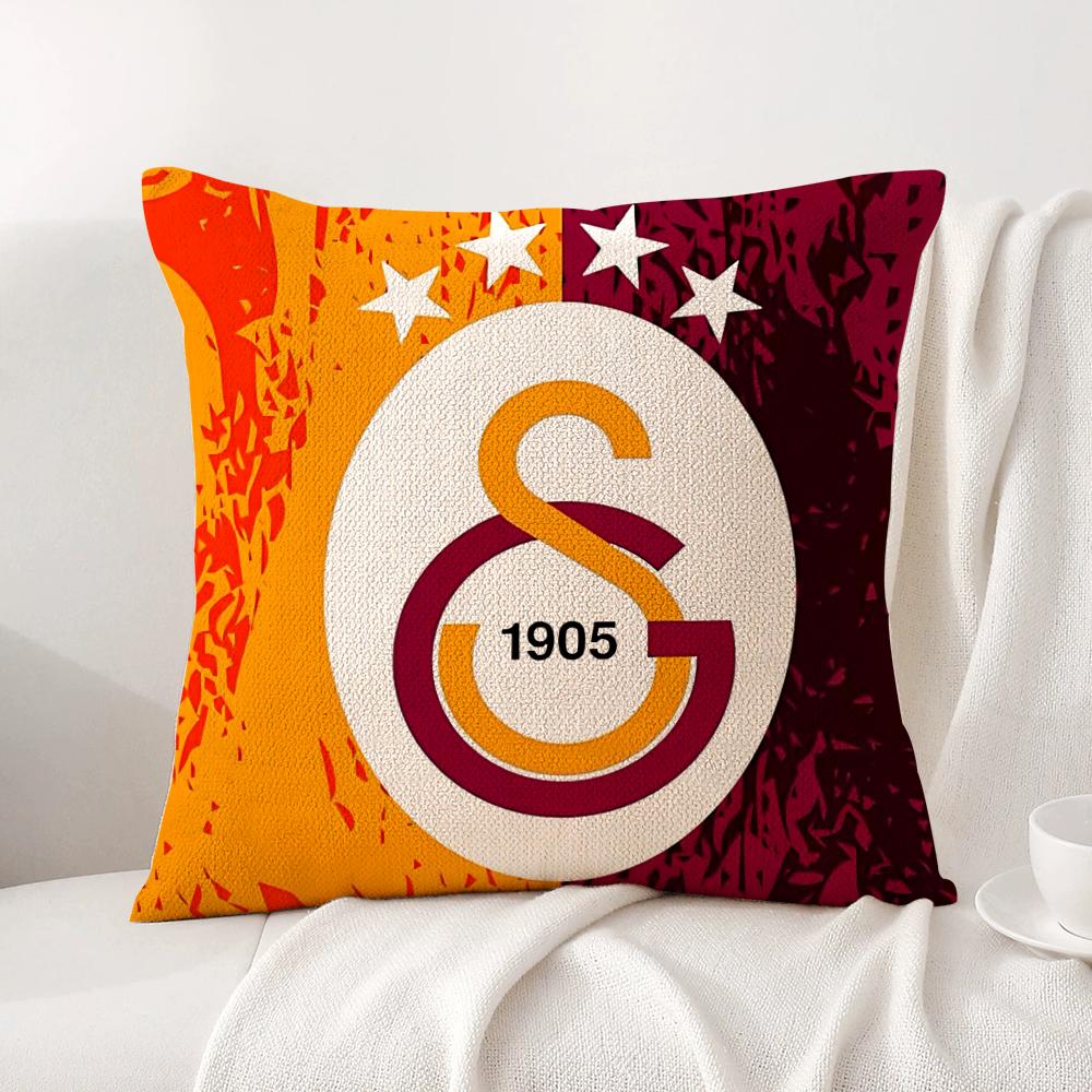 Club Logo G-Galatasarays Pillow Case Natural Linen Organic Fabric Double-Sided Printing Breathable Perfect For Home Decor