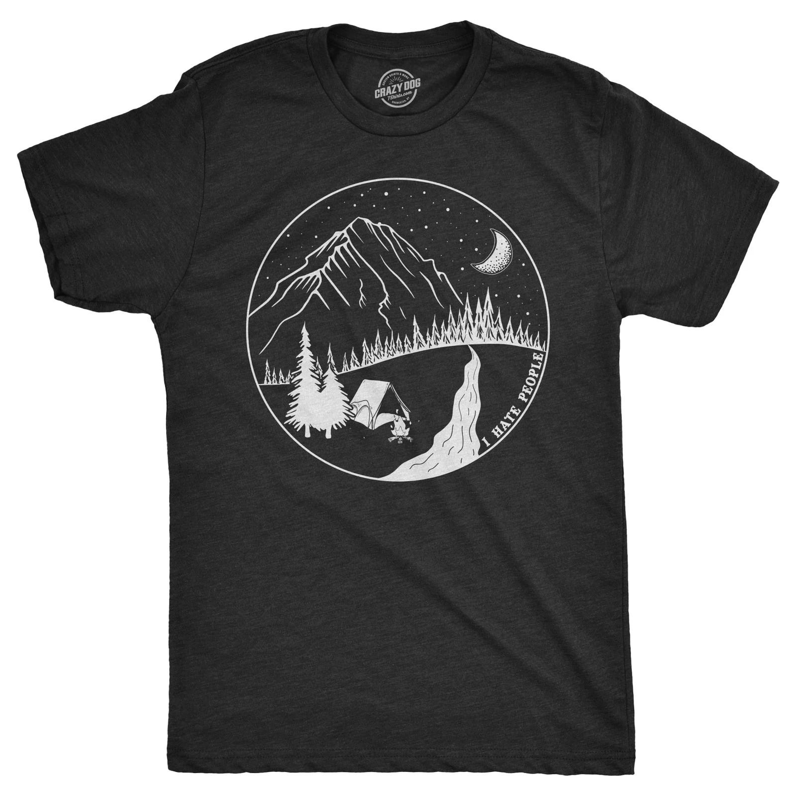 Mens I Hate People Camping T shirt Funny Sarcastic Happy Camper Gift Hiking XS