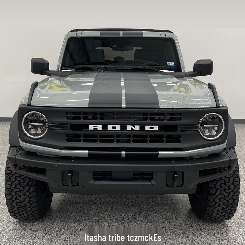Bronco Wild Horse Car Hood & Pinstripe Stickers for Decoration & Modification