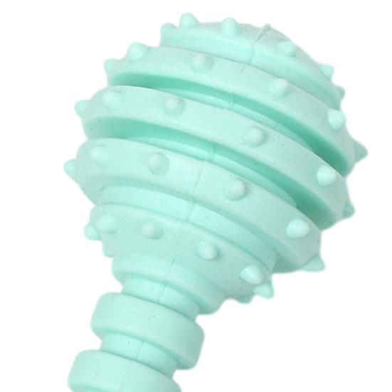Dog Chew Toy Spiky Barbell Dog Toy with Built-in Bell to Relieve Boredom Interactive Teeth Cleaning Toy for Aggressive Chewers