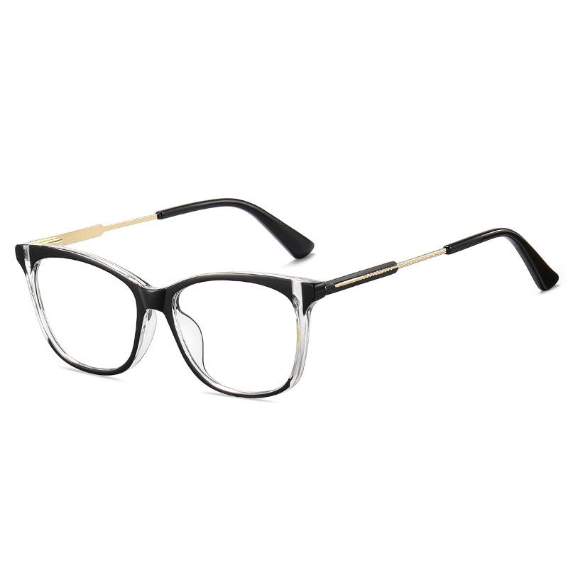 Anti-blue Light Presbyopia Eyeglasses Super Lightweight Cat-Eye Shaped Gradient Eyeglasses W-omen TR90 Stylish Casual Transparent PC Screen Glasses