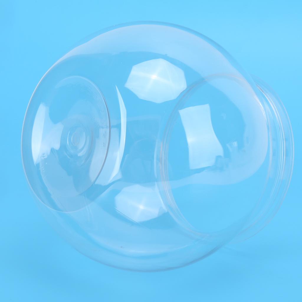 Fish Transparent Plastic Resistant Plastic Gallon Fish Bowl for Desk Bookshelf