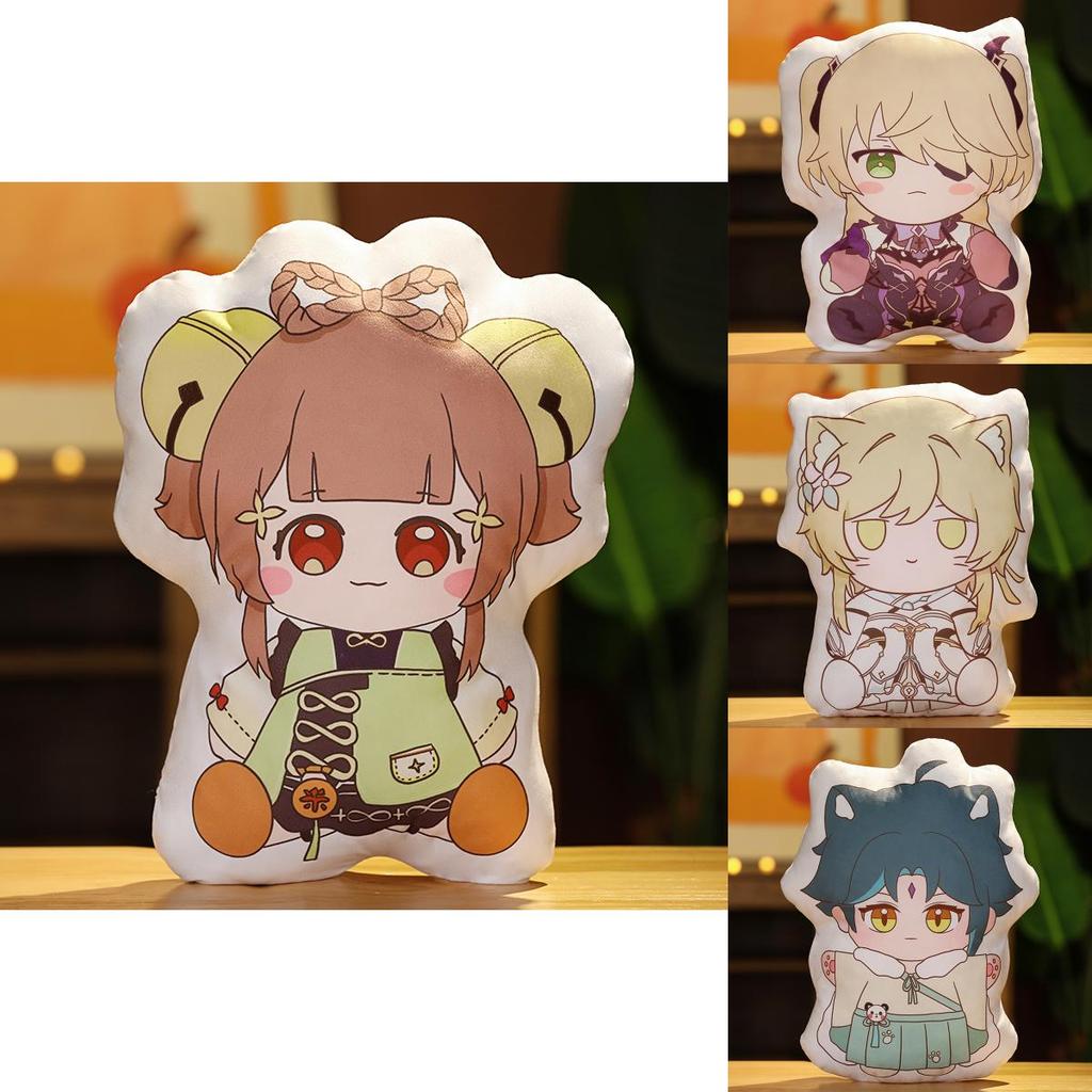 Cute Genshin Impact Characters Soft Cartoon Cushion Hugging Pillow For Selfies