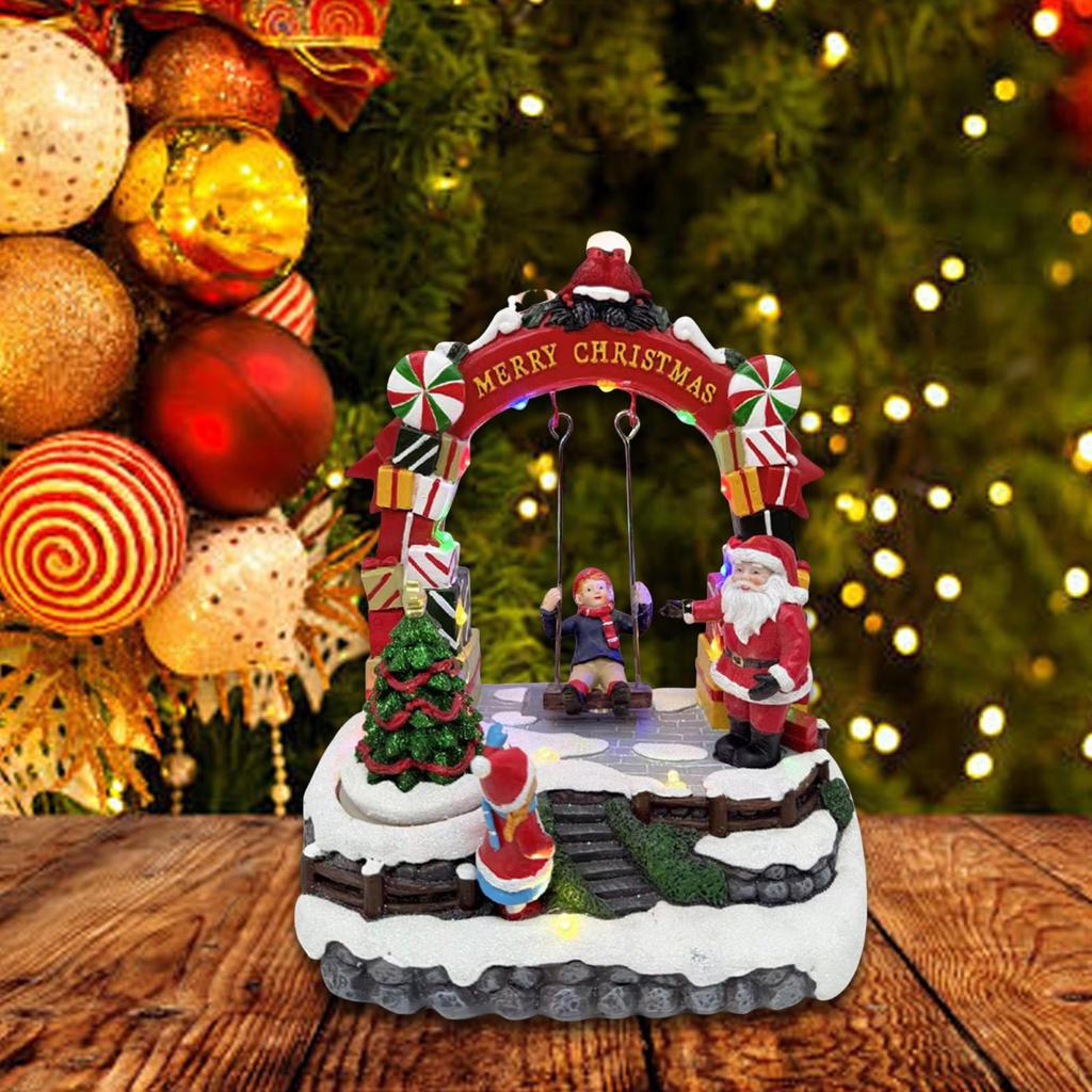 Christmas Snow Scene Music Box Party Gifts Table Decoration Classic Movement Holiday Decor for