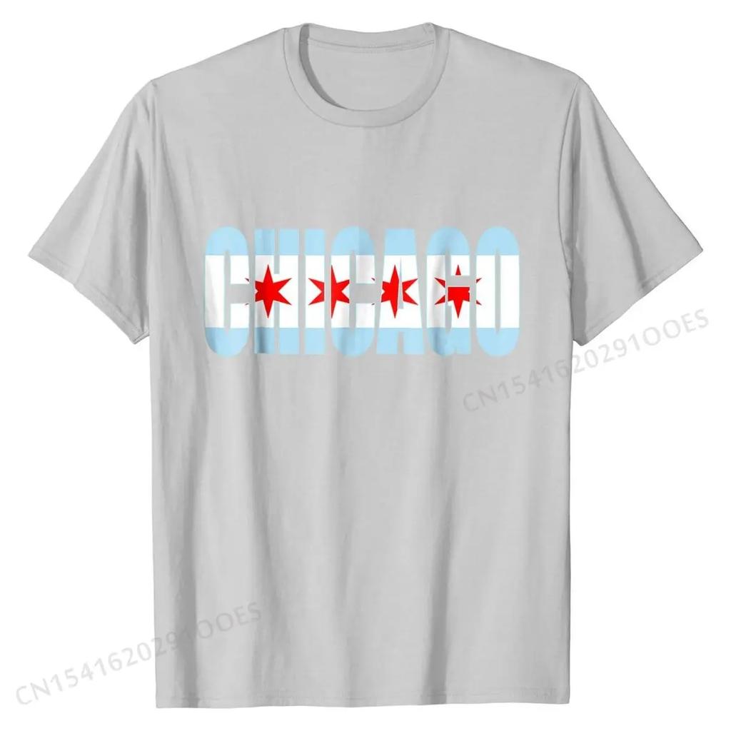 Chicago T-Shirt Cute Male Top T-shirts Cotton Tops & Tees Gift