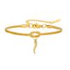 Red Enamel Italian Horn Charm Bracelet Stainless Steel Women's Love Knot Snake Chain Bracelets Good Luck Protection Jewelry Gift