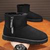 Braune Herren Winterstiefel Outdoor Warm Plüsch Schneestiefel Herren Pelz Knöchelstiefel Für Damen Zum Hineinschlüpfen Baumwollschuhe Botas Masculino