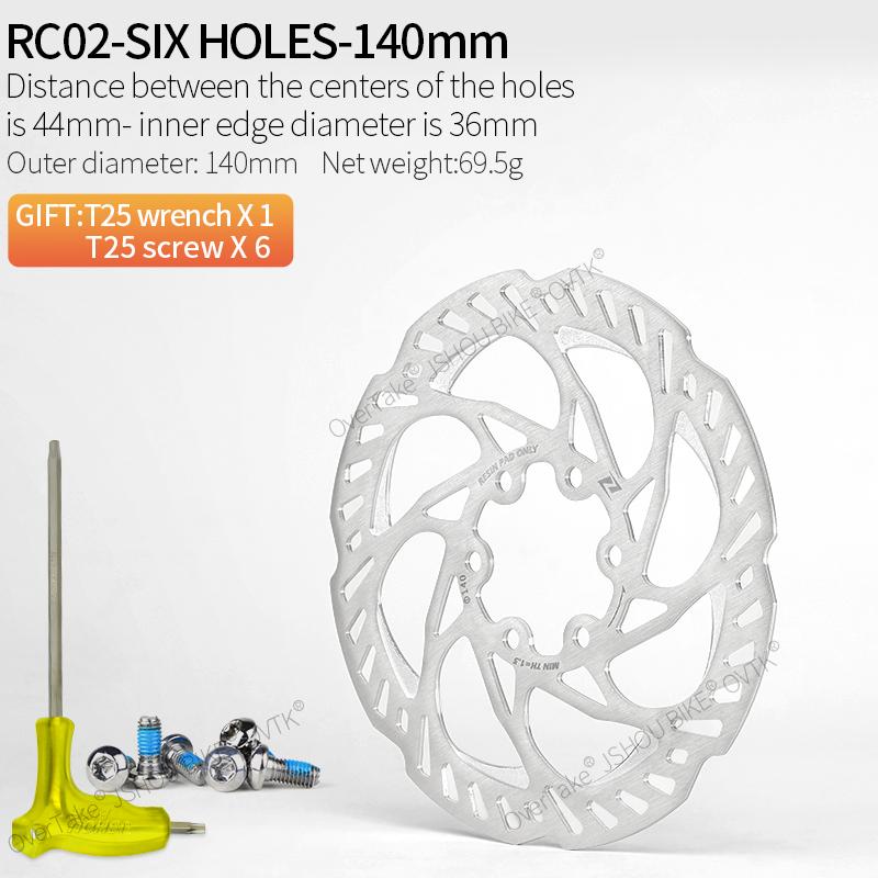 LVZHUN BIKE bike brake discs 140/160/180/203mm Three-layer heat dissipation Ultra-light for Shimano SRAM FORGWAKE bike parts RC02-140