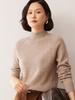 Women's Cashmere Half-High Neck Raglan Sweater - Autumn/Winter Style, 7-Gauge Fancy Yarn, Loose Knit Pullover.