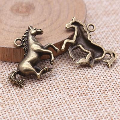 Pendentif Cheval en Métal Yousheng Charme Cheval Rétro Pendentif Cheval Galopant Vintage pour la Fabrication de Bijoux Boucles d'Oreilles DIY Porte-clés Colliers Projets d'Artisanat