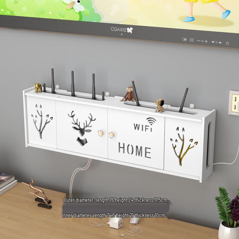 Bohrfreies wandmontiertes Regal für TV-Box & Router-Speicher