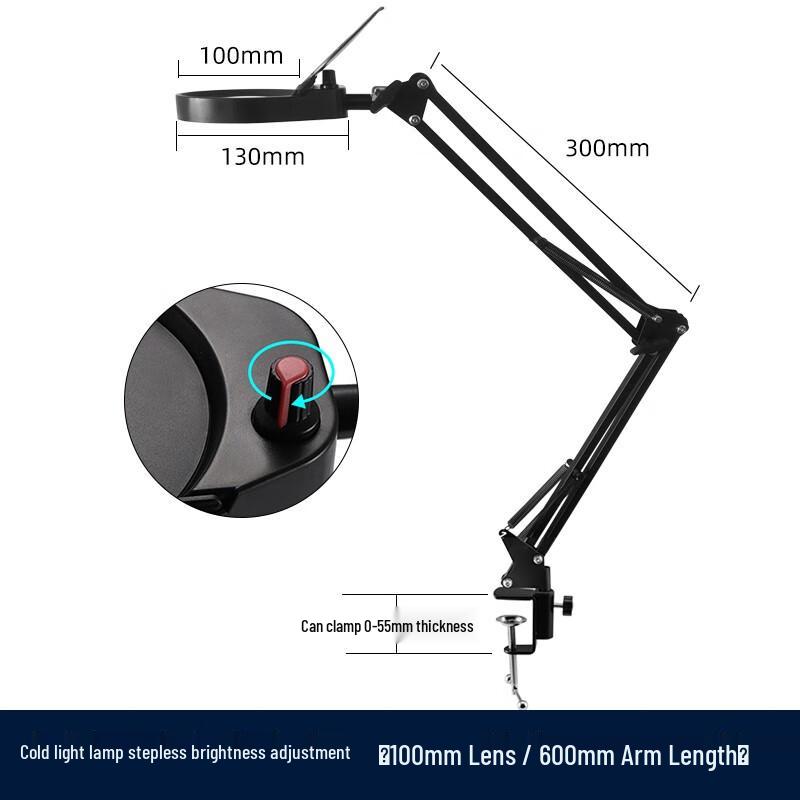 Chiweng Desk Clamp LED Magnifier Lamp