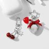 Sweet Heart Bow Cherry Resin Keychain Charm