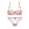 Lace Bra Large Breasts Half Cup Push Up With Underwire Support Lightweight Breathable Bralette Women