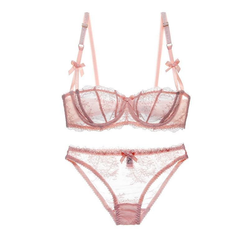 Lace Bra Large Breasts Half Cup Push Up With Underwire Support Lightweight Breathable Bralette Women