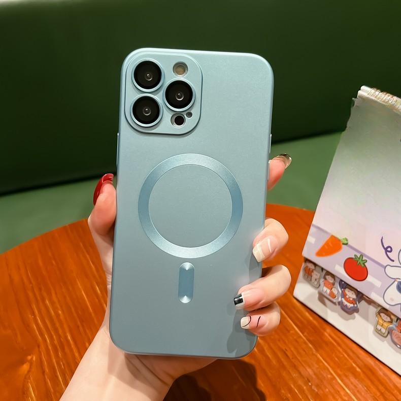 Vhodné pro Apple 15 Magnetické pouzdro na telefon, Matný silikon 14promax Plný kryt Ochranné pouzdro pro iPhone16 13