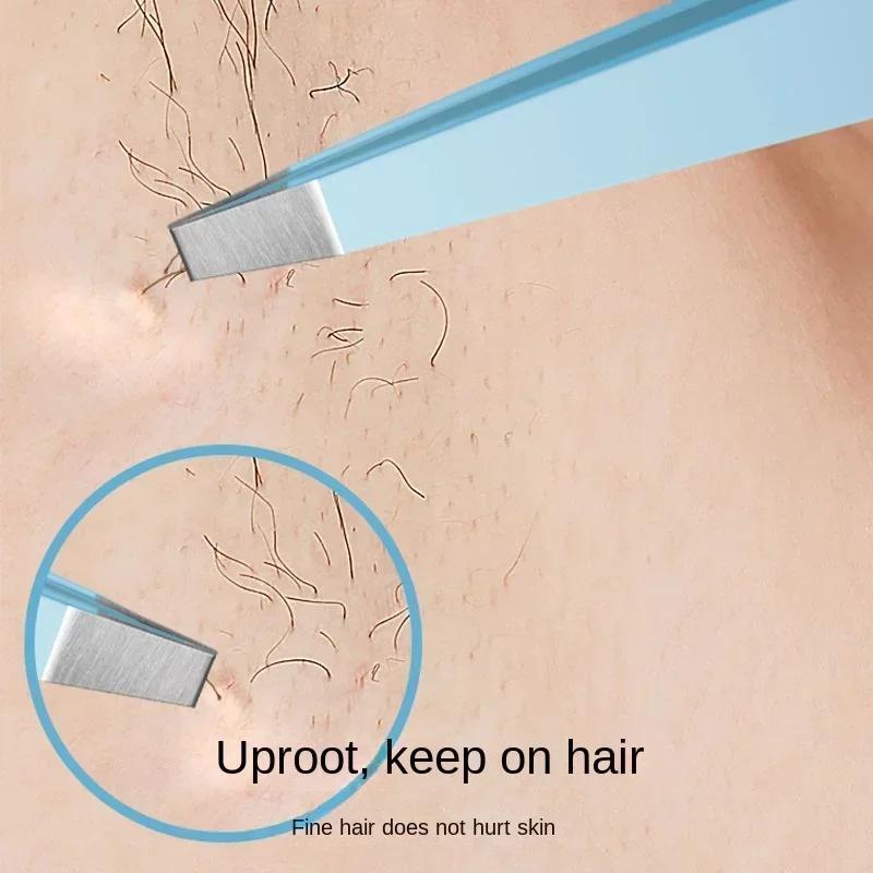 Eyebrow Tweezer Colorful Hair Beauty Fine Hairs Puller Stainless Steel Slanted Eye Brow Clips Removal Makeup Tools WY9195