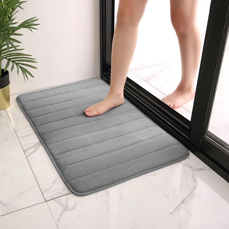 Super Absorbent Bath Mat Non Slip Rugs Soft Memory Foam Floor Mat Floor Shower Rug Home Decor Bathroom Toilet Carpets
