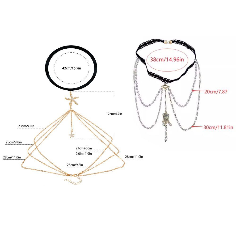 Layered Chains Elastic Band Leg Thigh Chain Rhinestone Pearl Leg Chain  Jewelry Accessories