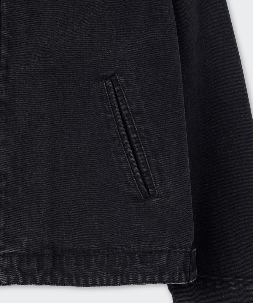 Musinsa Standard Denim Zip-Up Work Jacket [Washed Black]
