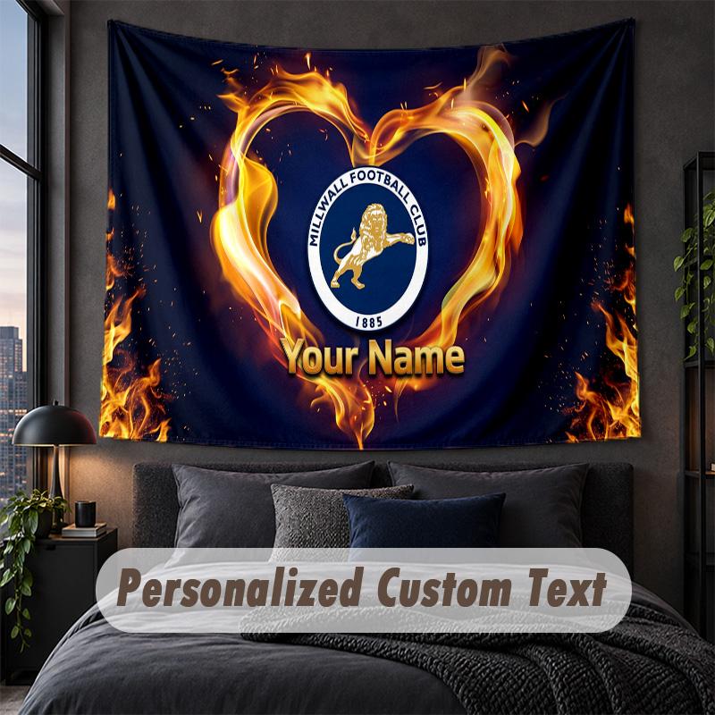 Custom Name Text Tapestry,Monaco FC Decorative Wall Hanging, Background Tapestry For Home Bedroom