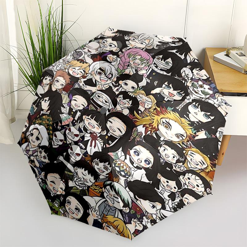 

1pc Haikyuu!! Kuroo Tetsurou Outdoor Umbrella - Automatic Opening/Closing, Portable 3-Fold Design with 8-Rib Iron Frame - Perfect Gift for Fans, Trave
