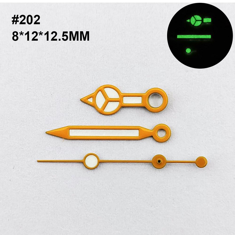 Uhrzeiger C3/bgw9 Blau Grün Leuchtend passend für NH-35-36 Uhrwerk Mechanische Armbanduhr Zubehör Silber Gold Roségold Schwarz