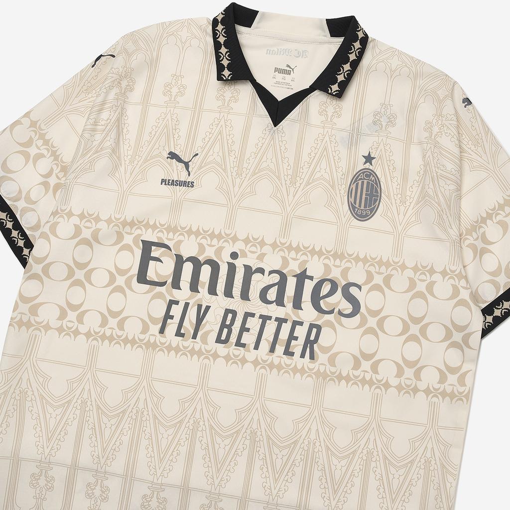 Puma X AC Milan X Pleasures Authentic Jersey Light Version Men Tops White 776066-02