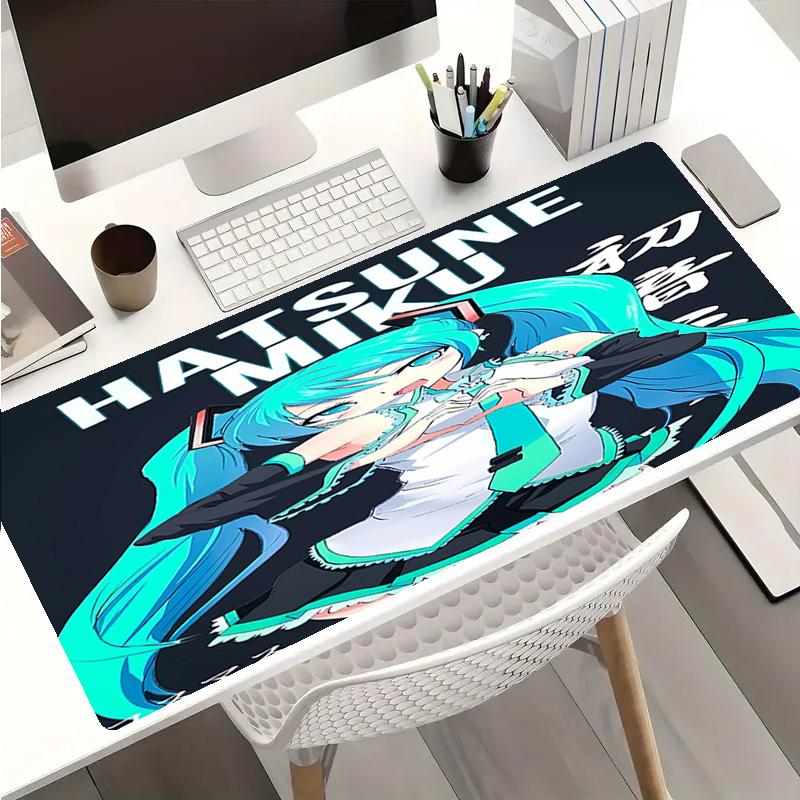 Podložka pod myš Hatsune Miku - Protiskluzová gumová základna, Hladký povrch pro práci, Hraní her, Kancelářské a domácí použití, Stolní podložka pod myš