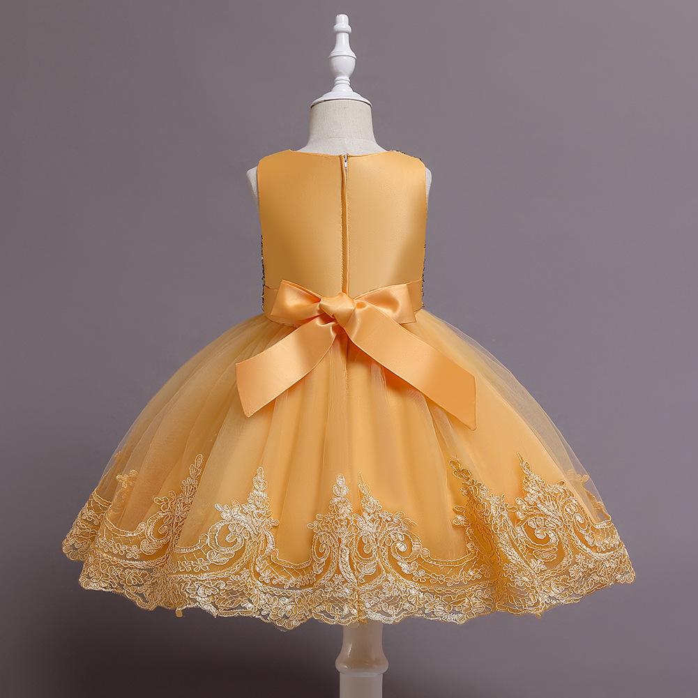 Children's Clothing Girls Sequined Princess Dress Gifts Sparkling Kids Birthday Dress Elegant Soft Party Dress Ball Gown for Girls