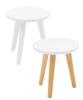 2 Pieces Wooden Flower Stand Stool Flower Stand Indoor Assembly Type Planter Stand Natural Wood Natural Wood
